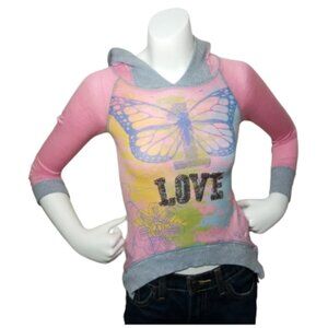Women Girl's #1 Love Butterfly/Sequins Top